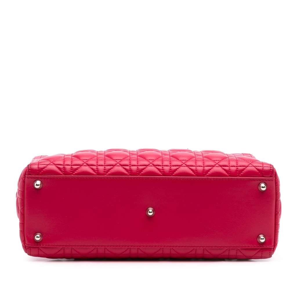 Dior Large Lambskin Cannage Lady Dior - Image 6
