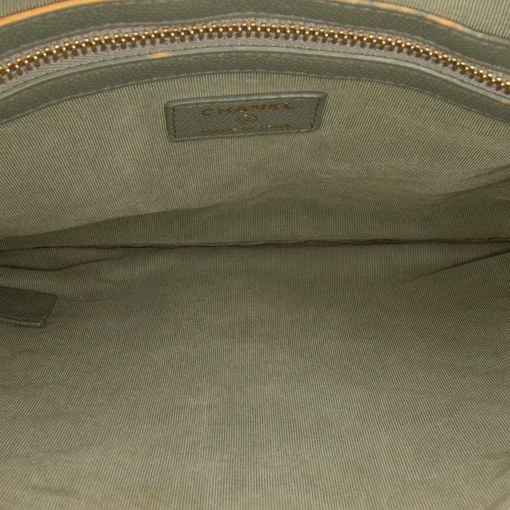 Chanel Medium Chevron Caviar Ancient Greek Charms O Case Clutch - 4