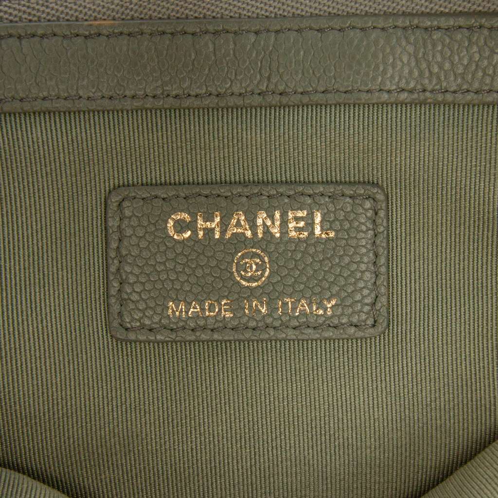 Chanel Medium Chevron Caviar Ancient Greek Charms O Case Clutch - 5