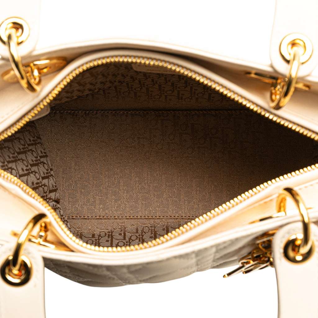 Dior Medium Lambskin Cannage Lady Dior - 4