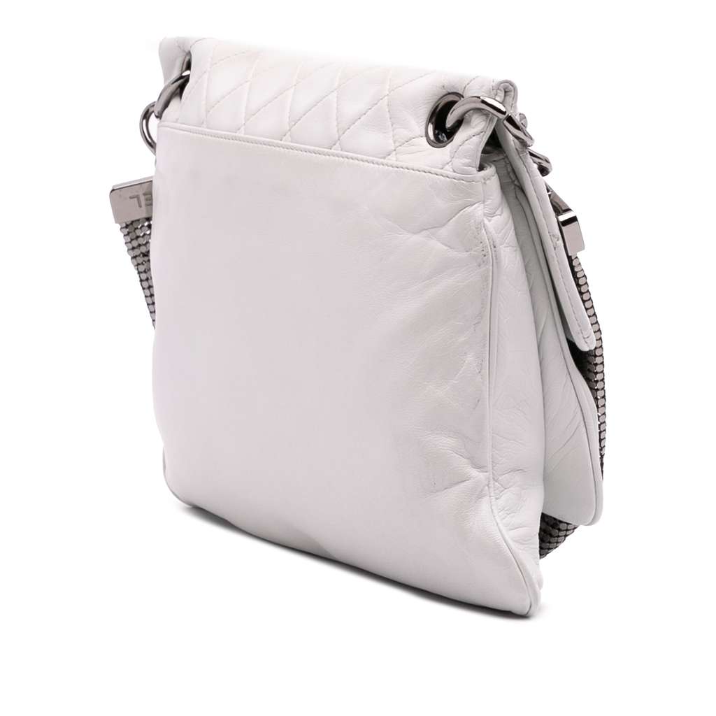 Chanel CC Quilted Soft Lambskin Chain Mail Shoulder Bag - Back view