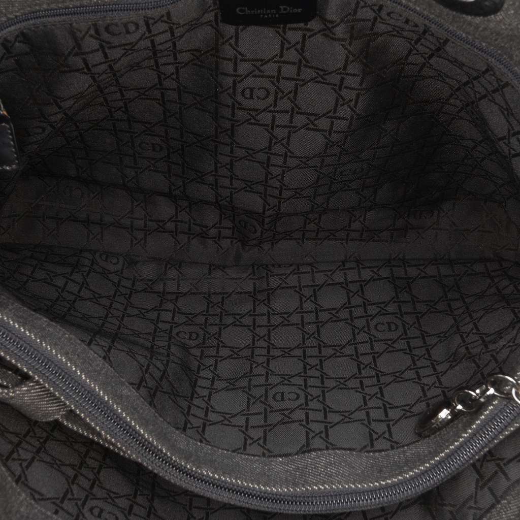 Dior Extra Large Denim Cannage Lady Dior - 4