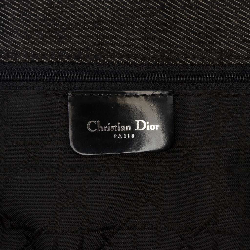 Dior Extra Large Denim Cannage Lady Dior - Side view