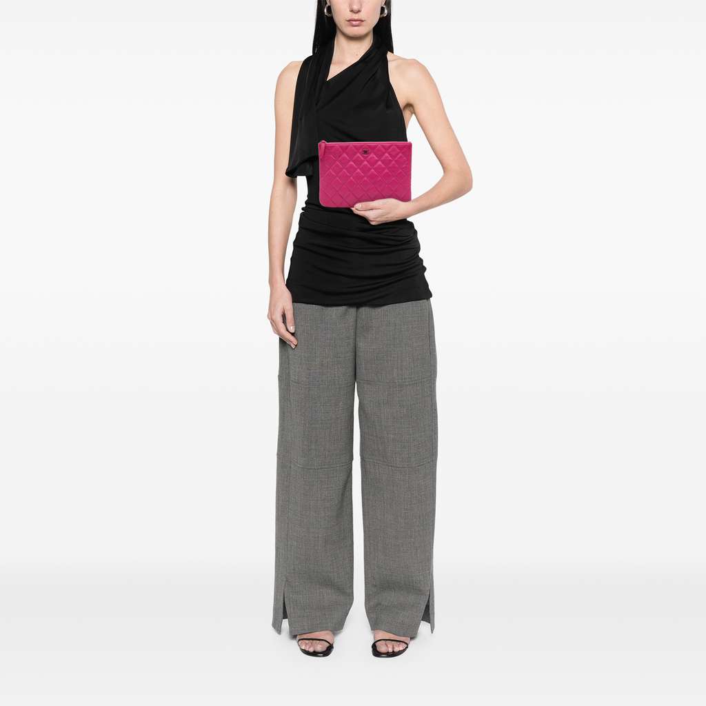 Chanel Small Quilted Caviar O Case Clutch - Image 13