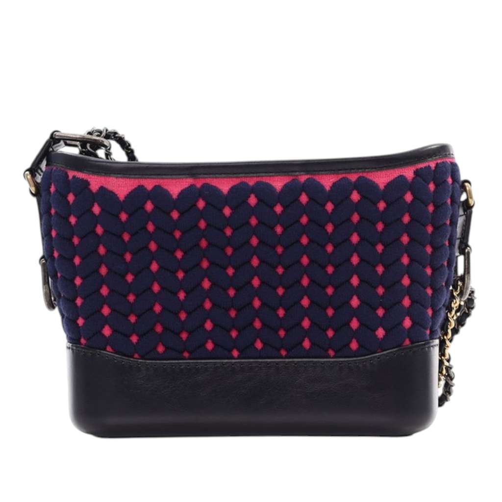 Chanel Small Knit and Calfskin Gabrielle Hobo - Image 6