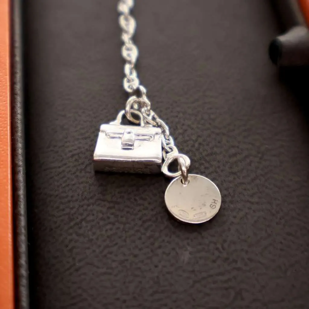 Hermès Sterling Silver Amulettes Kelly Bracelet Silver Silver Good - Back View