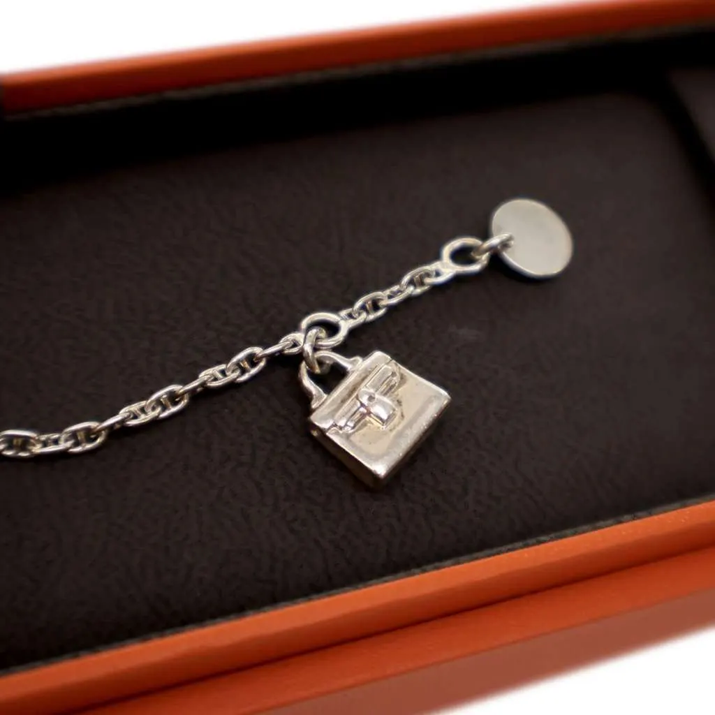 Hermès Sterling Silver Amulettes Kelly Bracelet Silver Silver Good - Inside View