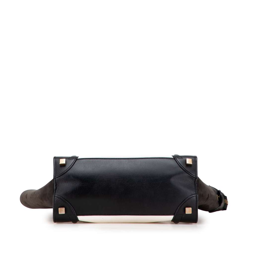 Celine Micro Bicolor Nubuck and Drummed Calfskin Luggage Tote - 3