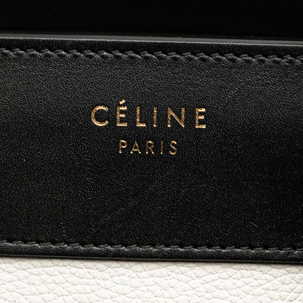 Celine Micro Bicolor Nubuck and Drummed Calfskin Luggage Tote - 5