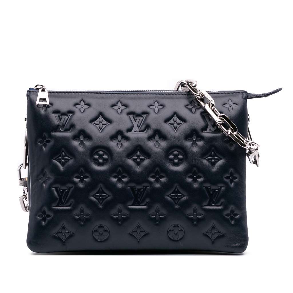 Louis Vuitton Monogram Embossed Puffy Lambskin Coussin PM