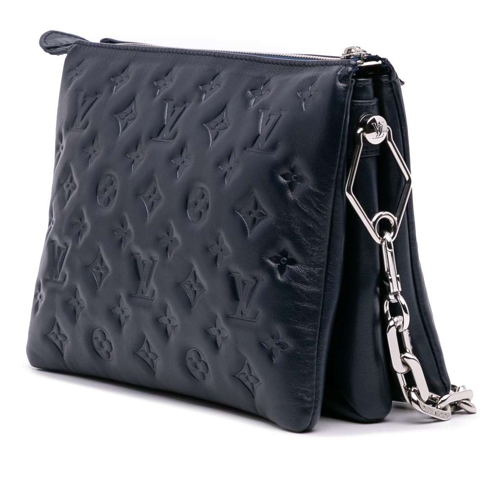 Louis Vuitton Monogram Embossed Puffy Lambskin Coussin PM - Back view