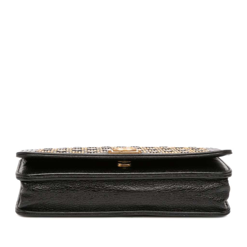 Chanel Studded Grained Calfskin Boy Wallet On Chain - Image 6