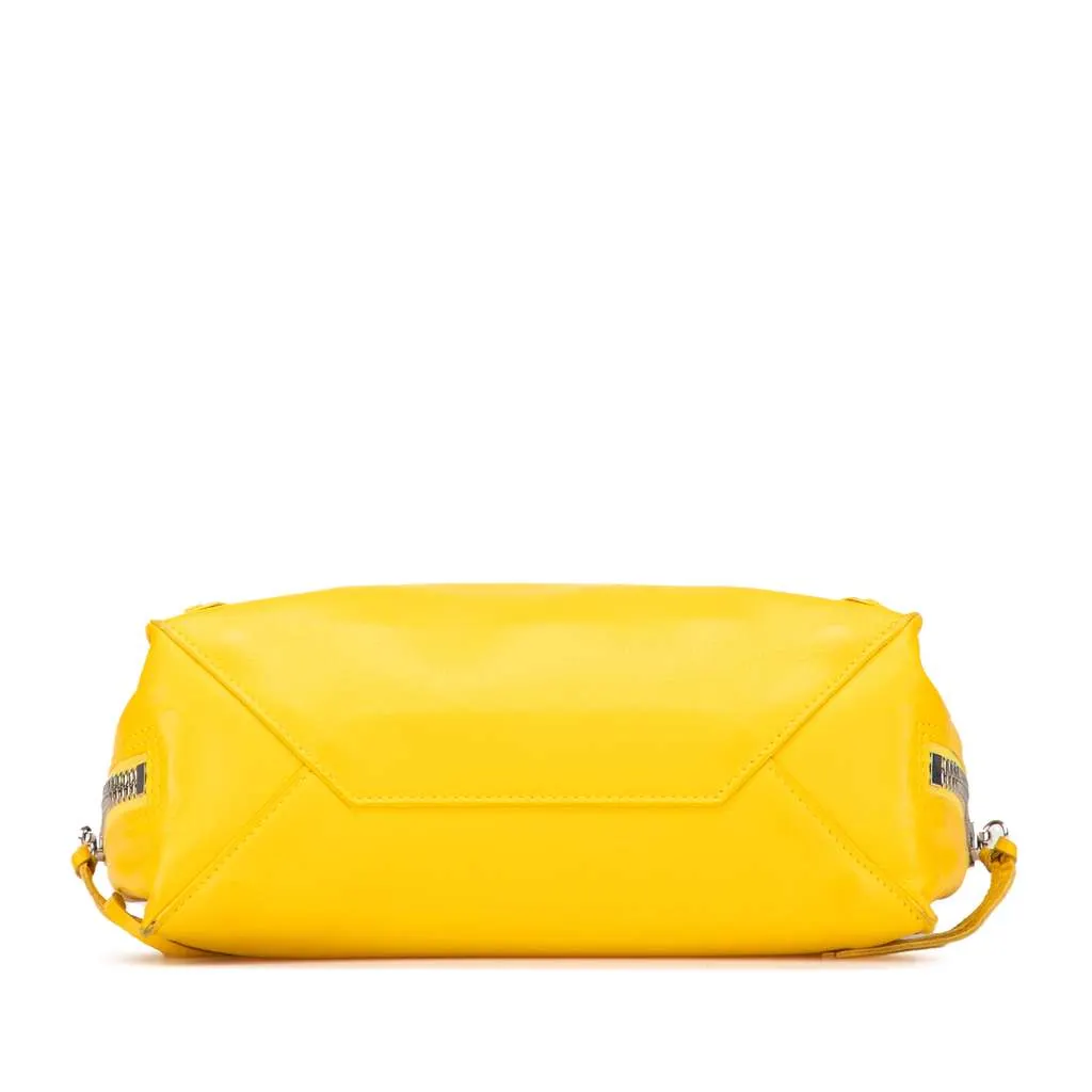 Balenciaga Veau Papier A6 Zip Around Tote Yellow Leather Good - Inside View