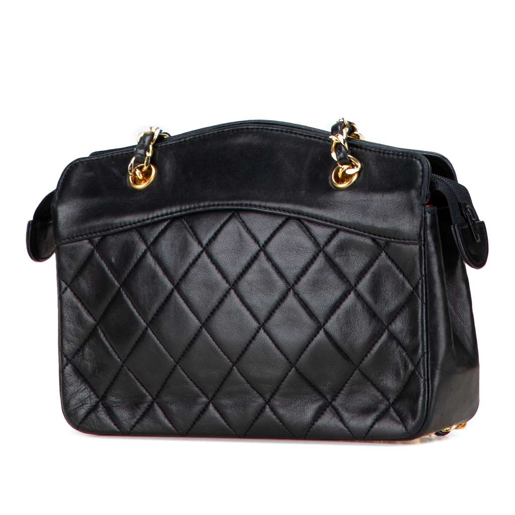 Chanel Quilted Lambskin Chain Handbag - 2