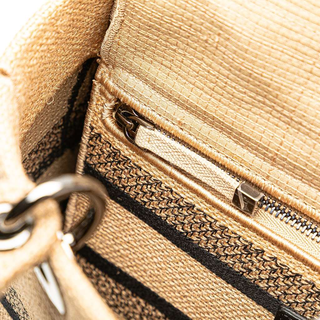 Dior Medium Jute Embroidered Lady D Lite - Detail 1