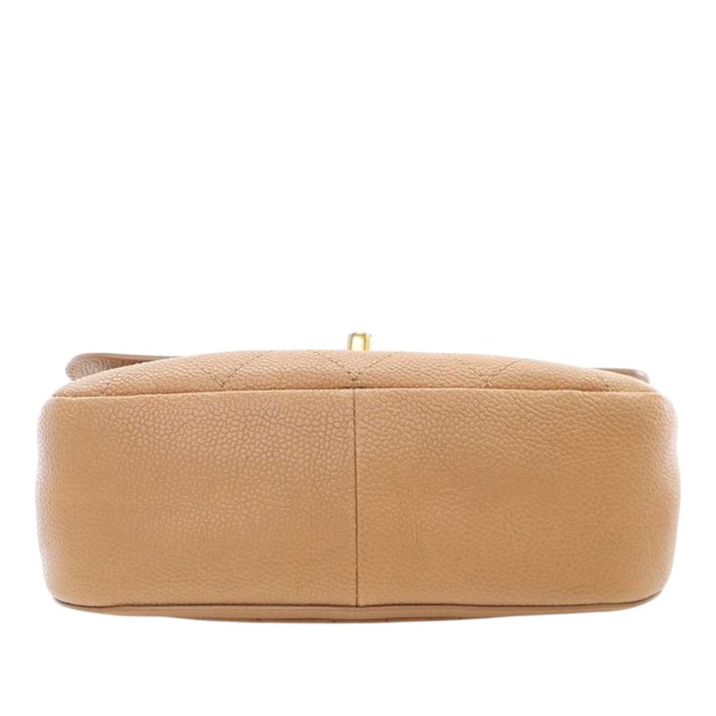 Chanel Small Stitched Caviar CC Lock Top Handle Flap - 4