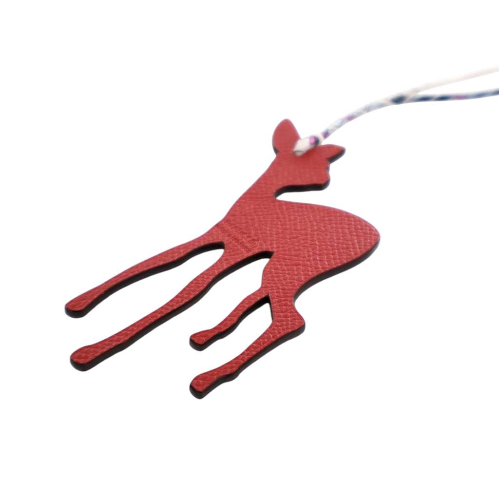 Hermès Togo and Epsom Petit H Fawn Bag Charm - Image 6