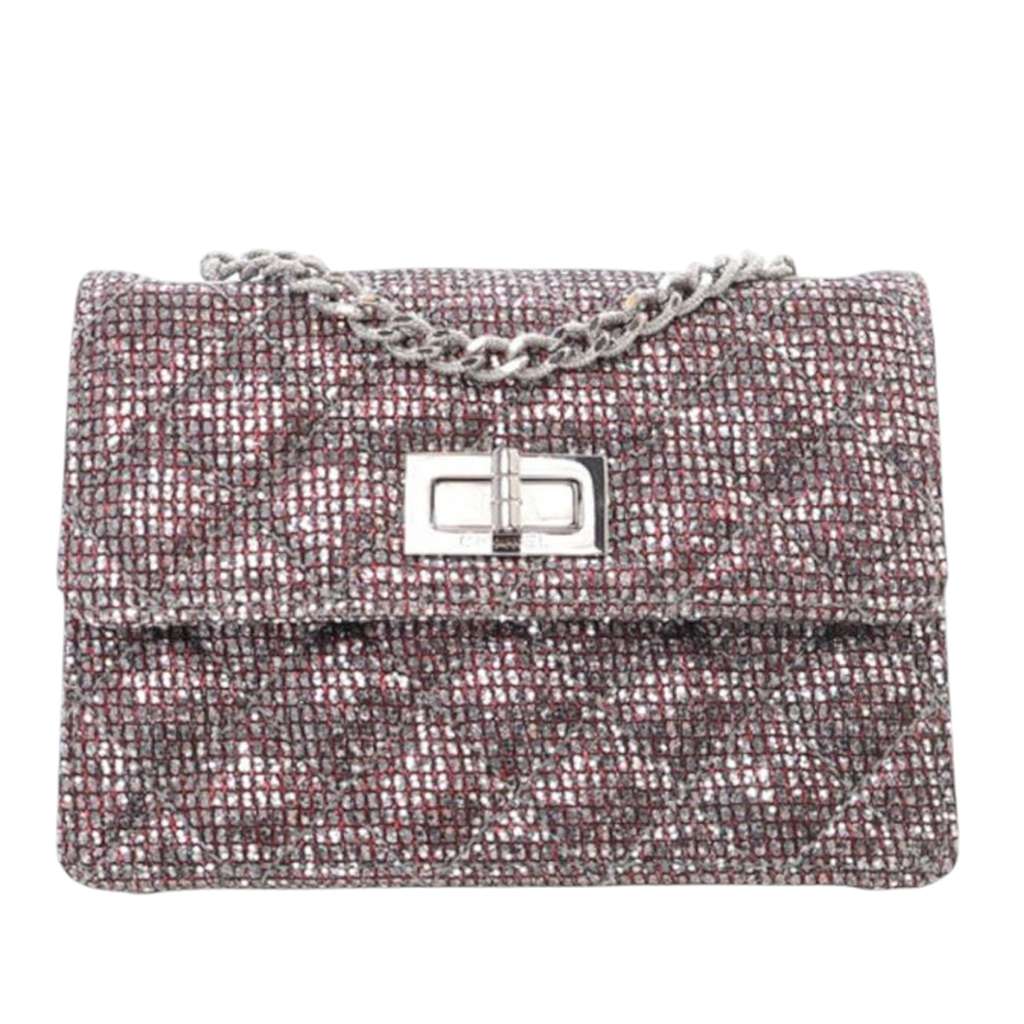 Chanel Mini Glitter Canvas Reissue 2.55 Flap
