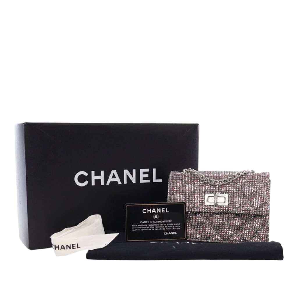 Chanel Mini Glitter Canvas Reissue 2.55 Flap - Image 13