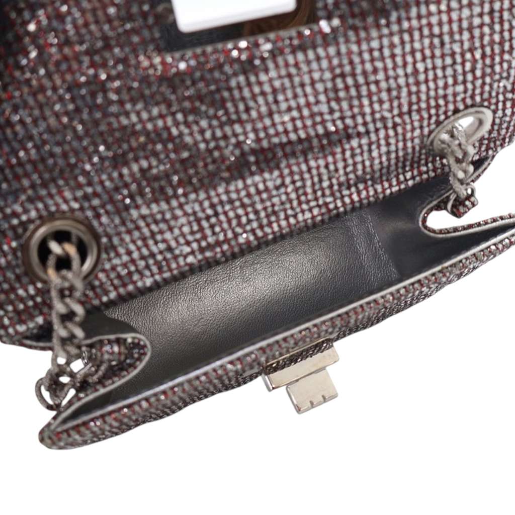 Chanel Mini Glitter Canvas Reissue 2.55 Flap - Side view
