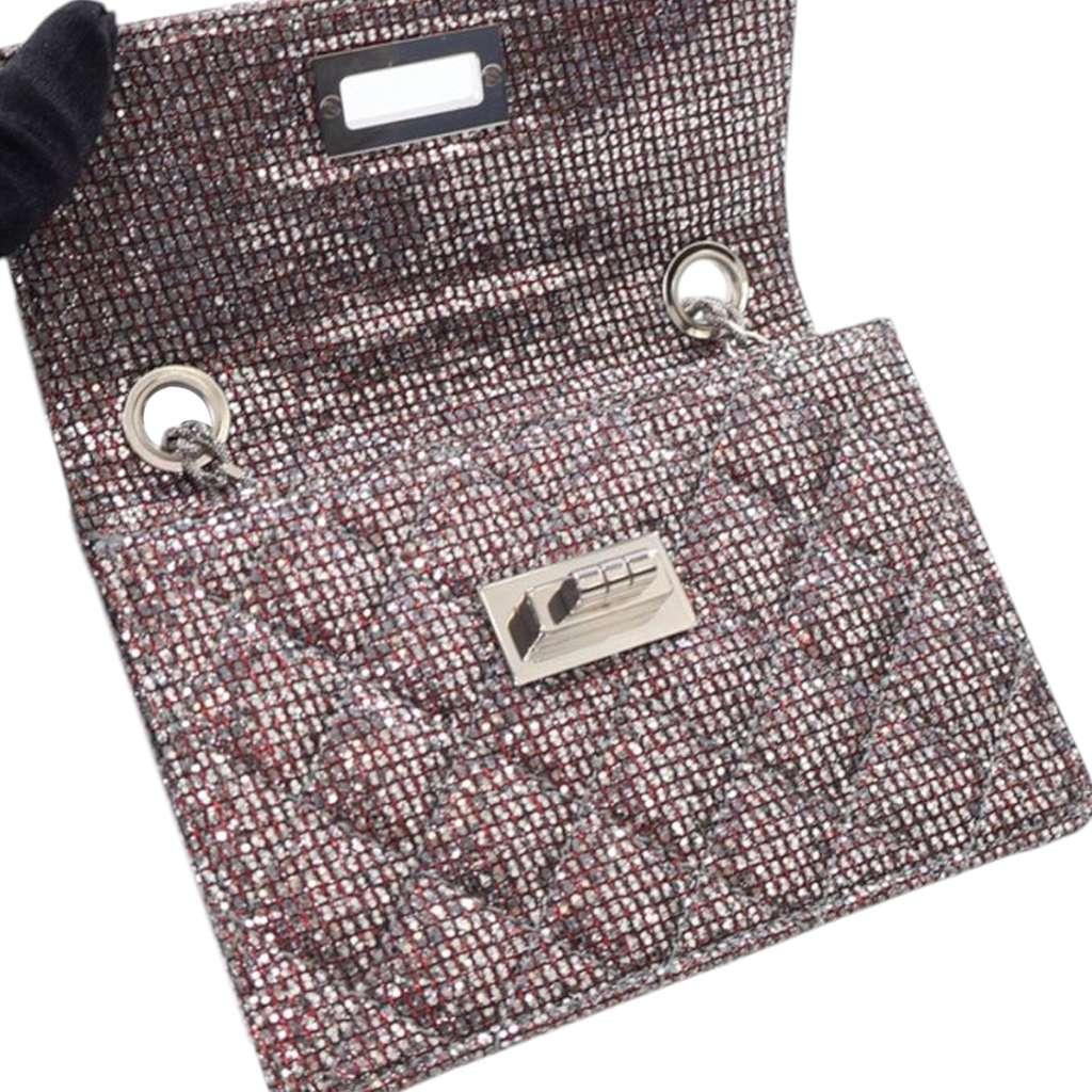 Chanel Mini Glitter Canvas Reissue 2.55 Flap - Detail 2
