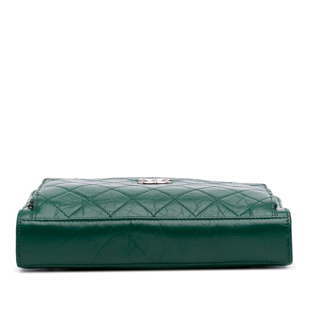 Chanel CC Quilted Crinkled Calfskin Front Pocket Crossbody - Image 6