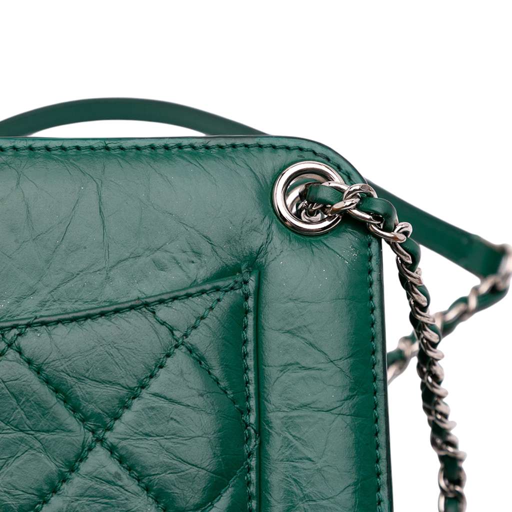 Chanel CC Quilted Crinkled Calfskin Front Pocket Crossbody - Image 11