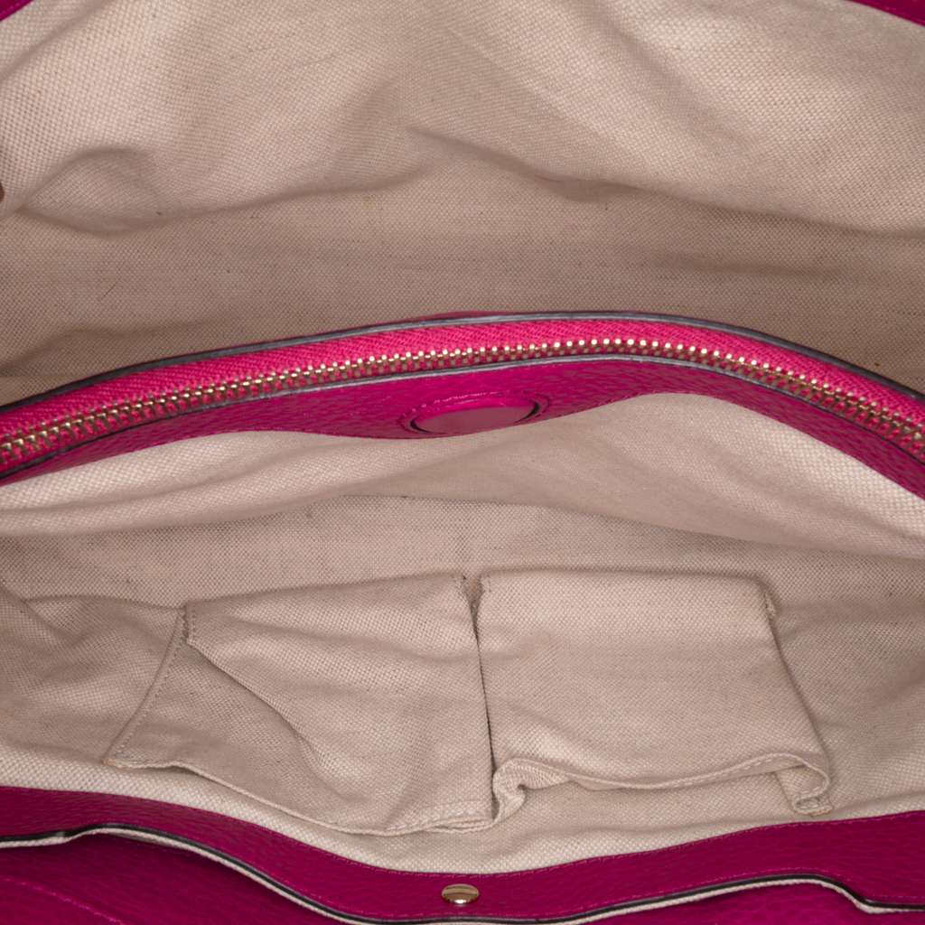 Gucci Medium Calfskin Bamboo Shopper Satchel - 4