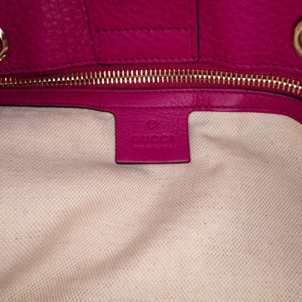 Gucci Medium Calfskin Bamboo Shopper Satchel - 5