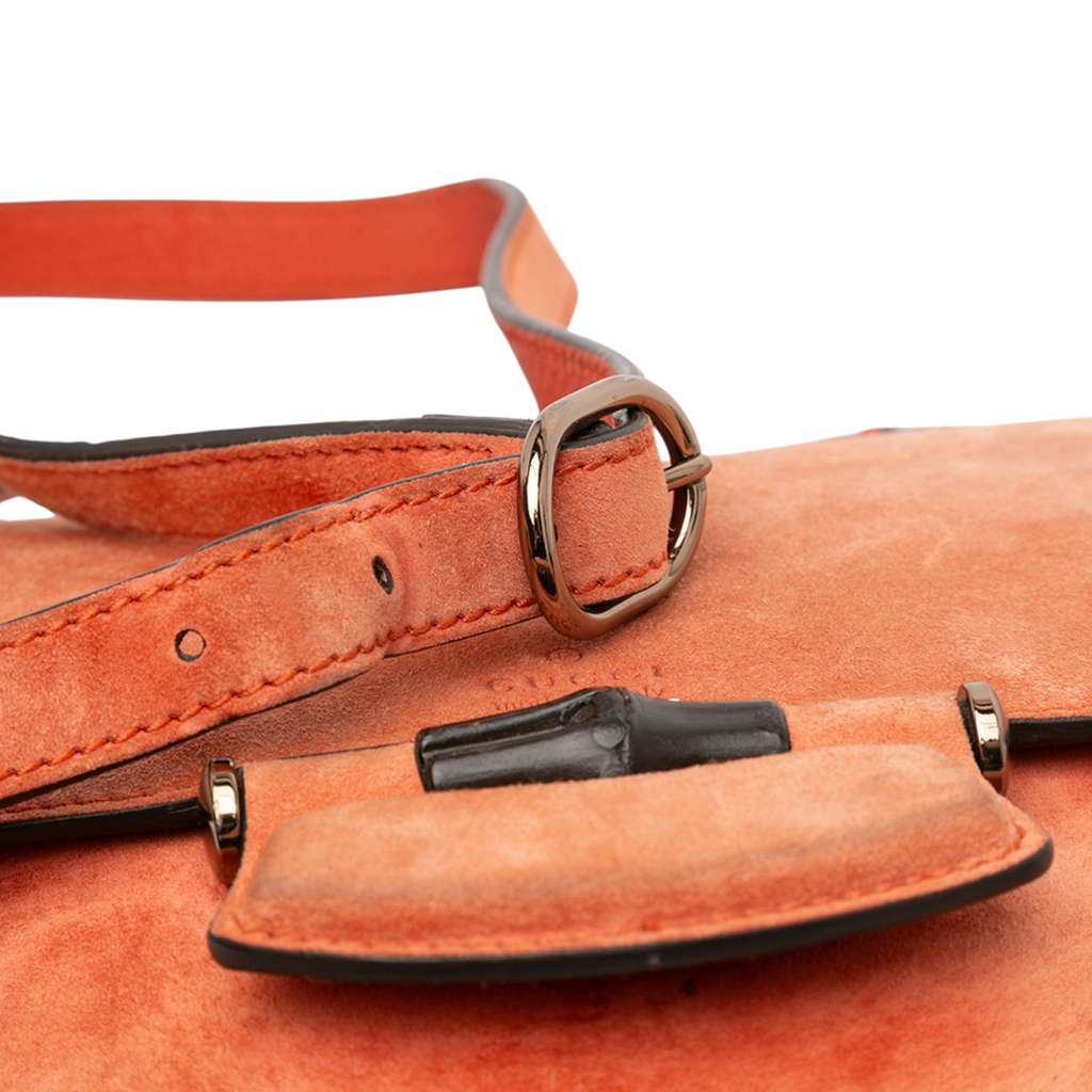 Gucci Medium Suede Bamboo Nouveau Fringe Crossbody - Image 10