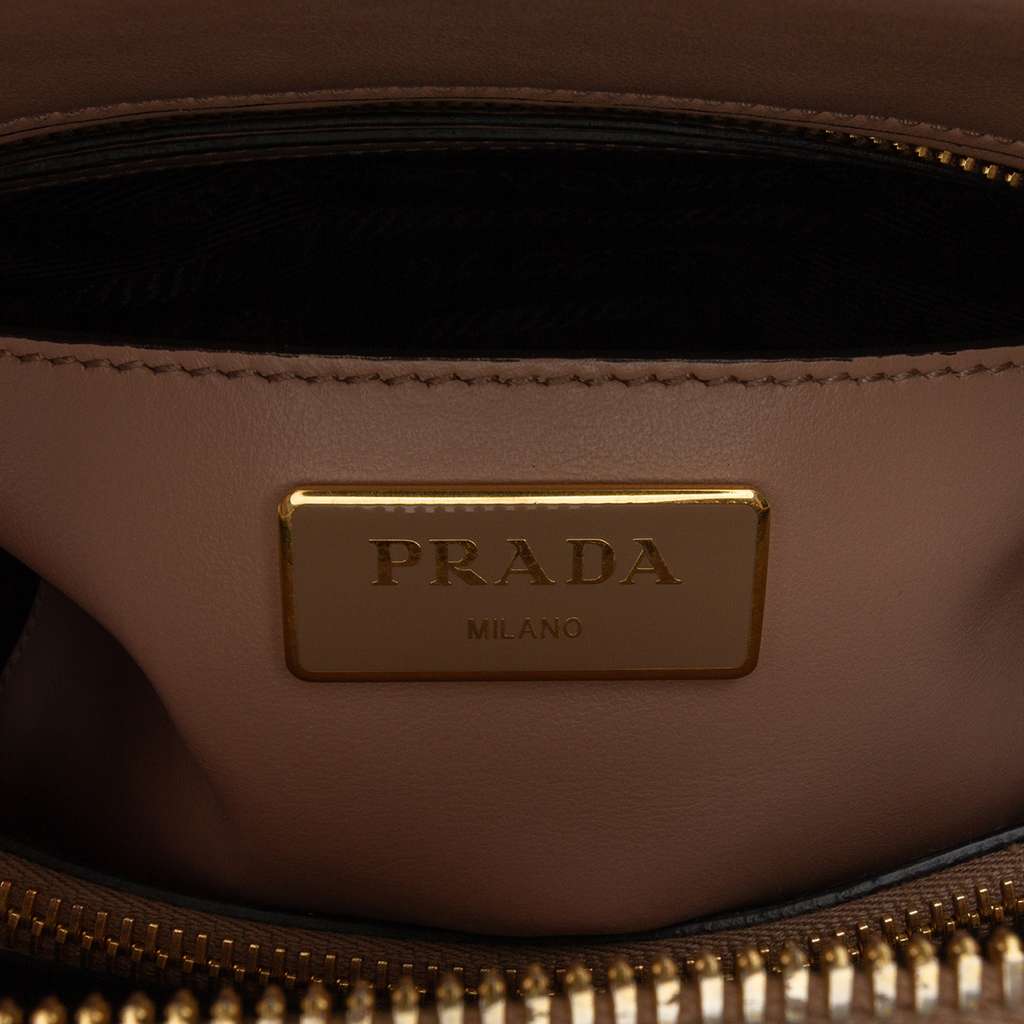 Prada Medium Saffiano Vernice Promenade Satchel - Side view