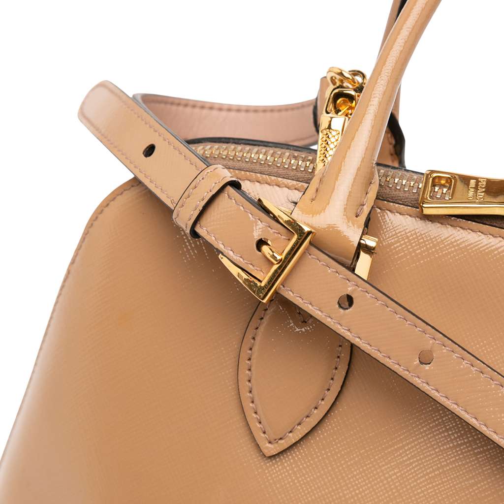 Prada Medium Saffiano Vernice Promenade Satchel - Image 12