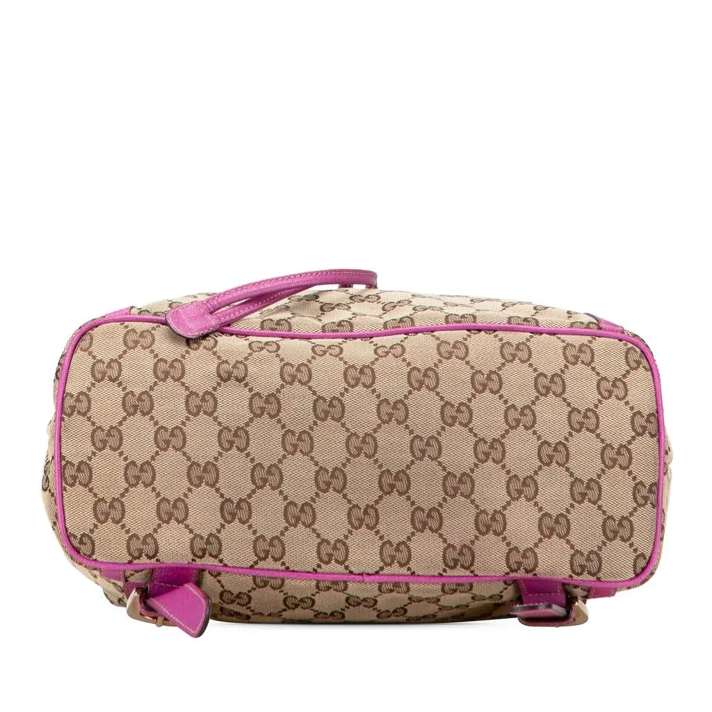 Gucci GG Canvas Abbey D Ring Backpack Brown Canvas Good - Inside View