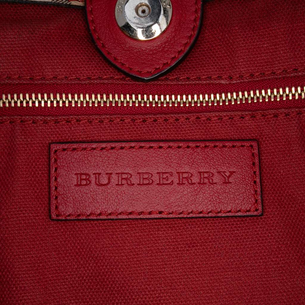Burberry Haymarket Check Coated Canvas Canterbury Tote - 5