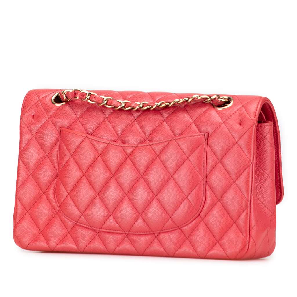 Chanel Medium Classic Caviar Double Flap - Back view