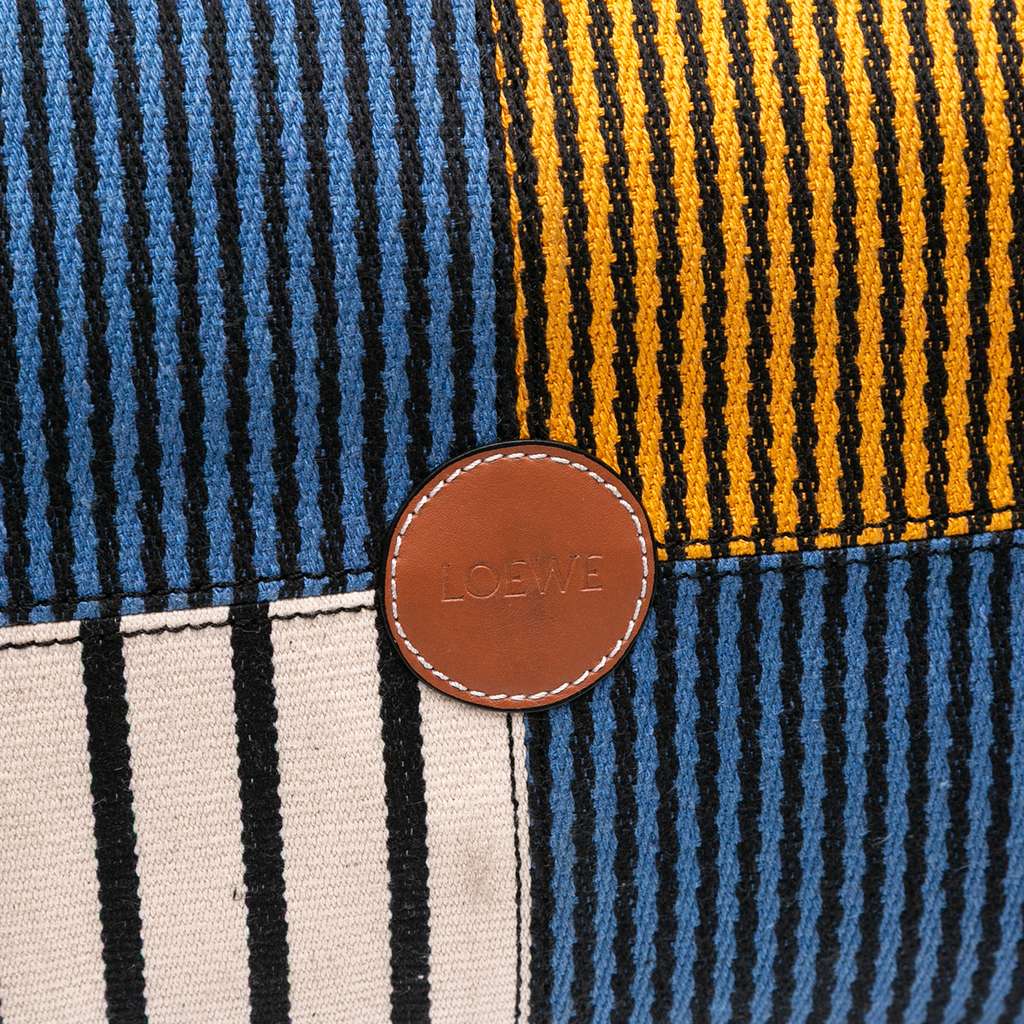 Loewe Paulas Ibiza Large Canvas Stripes Cushion Tote - Detail 1
