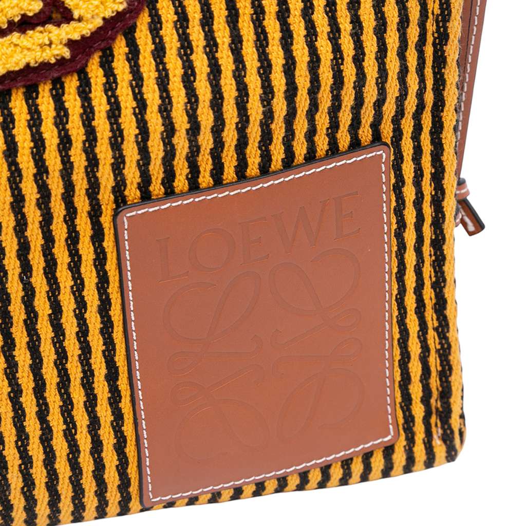 Loewe Paulas Ibiza Large Canvas Stripes Cushion Tote - Detail 2