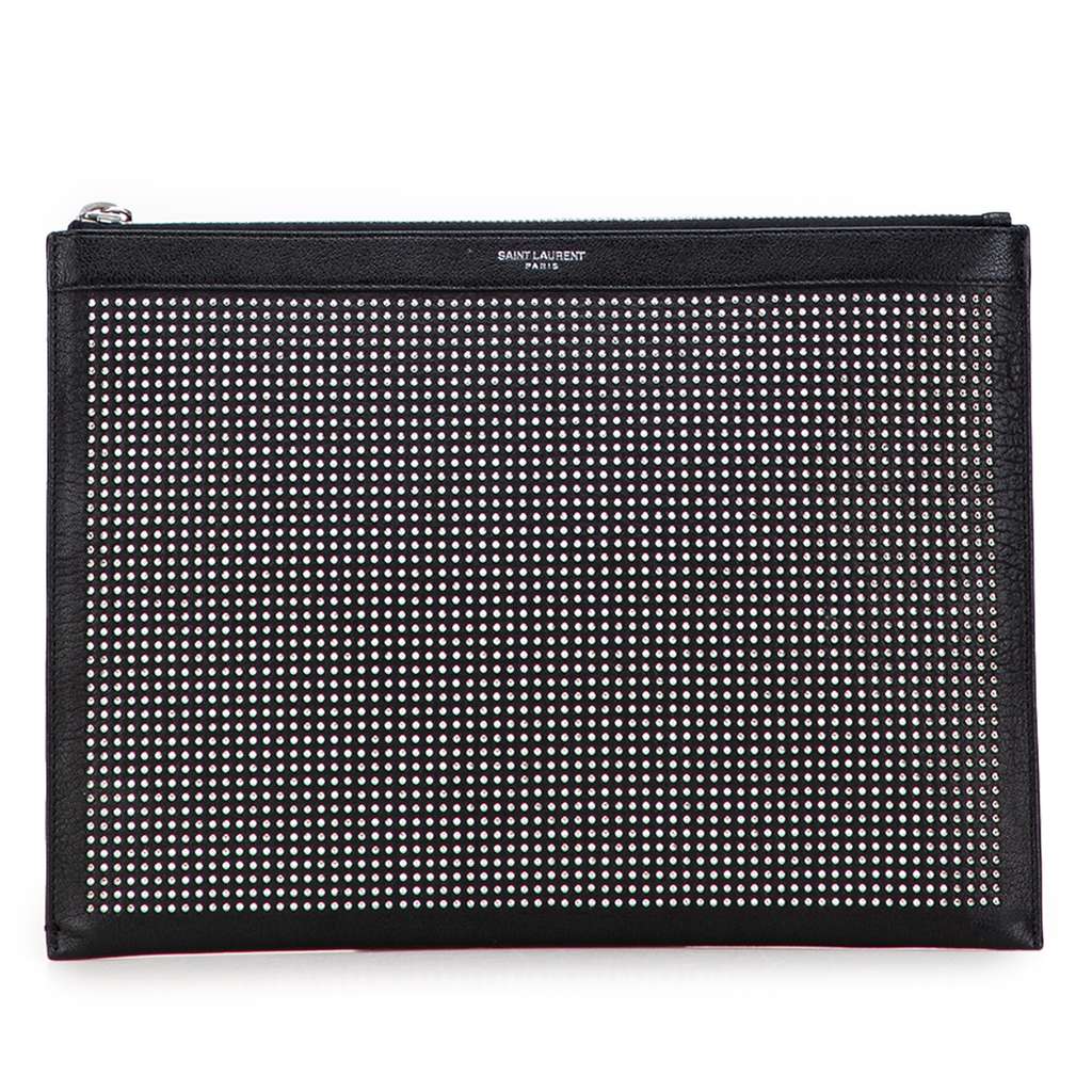Saint Laurent Studded Leather Clutch