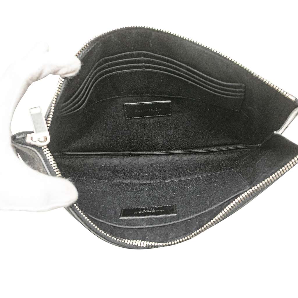 Saint Laurent Studded Leather Clutch - 4