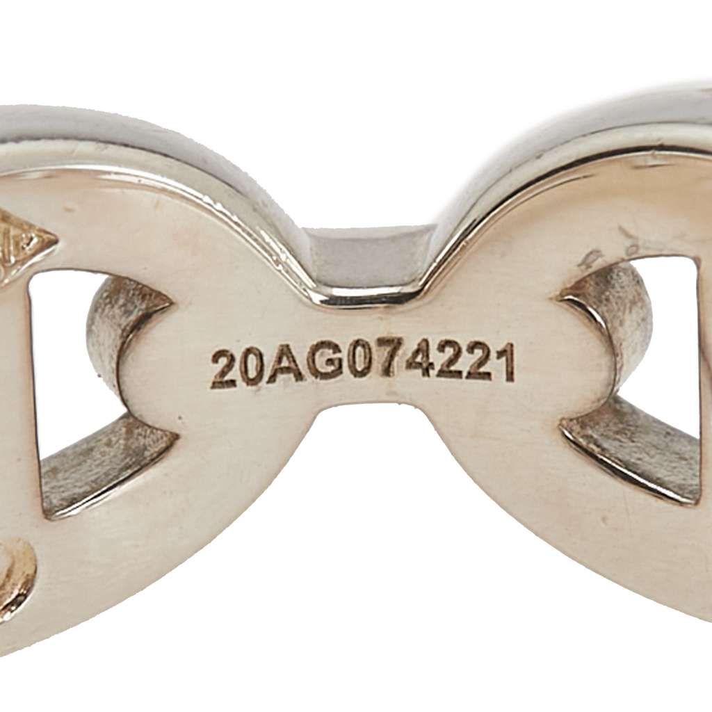 Hermès Sterling Silver Chaine d'Ancre Enchainee Ring - Side view