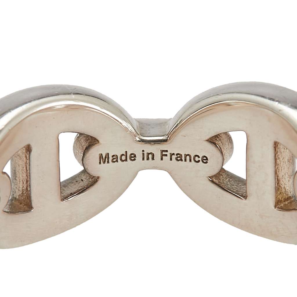 Hermès Sterling Silver Chaine d'Ancre Enchainee Ring - Image 10