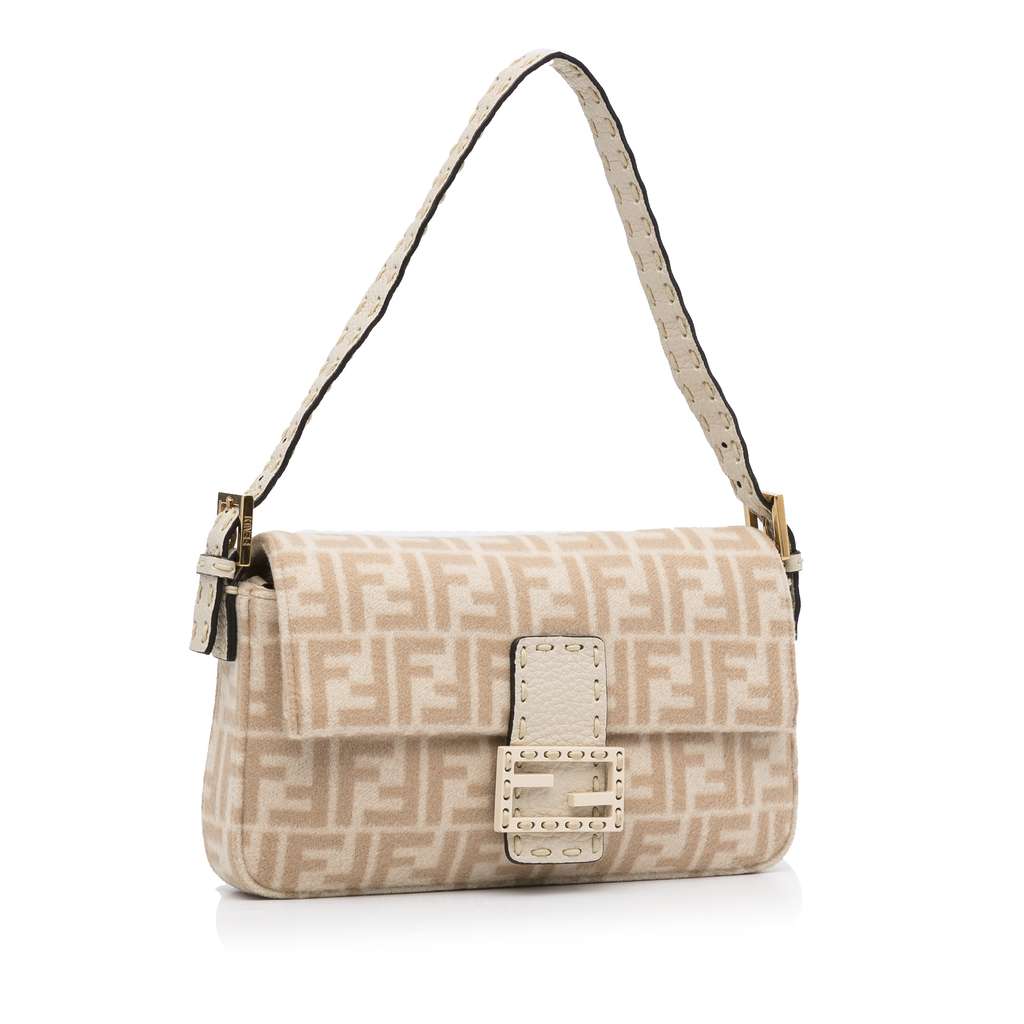 Fendi Zucca Wool Selleria Baguette - 2