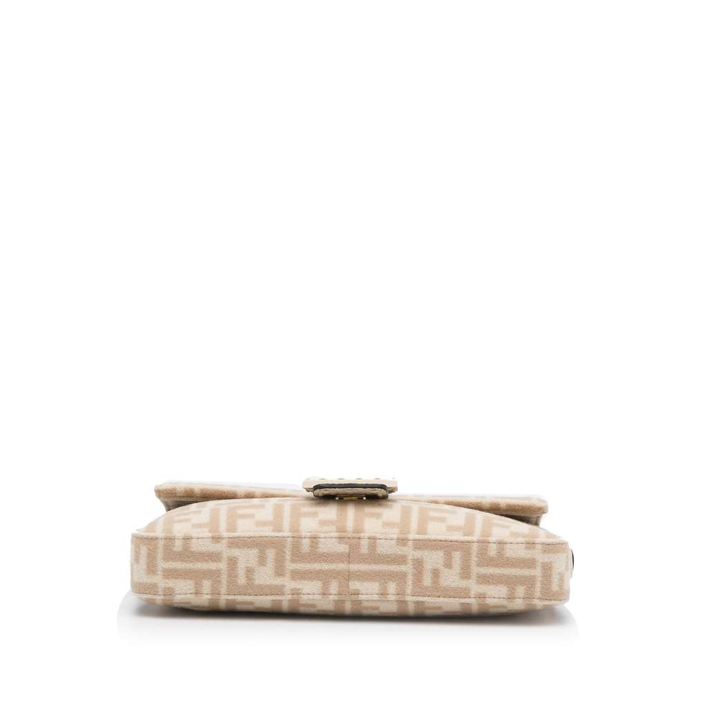 Fendi Zucca Wool Selleria Baguette - 5