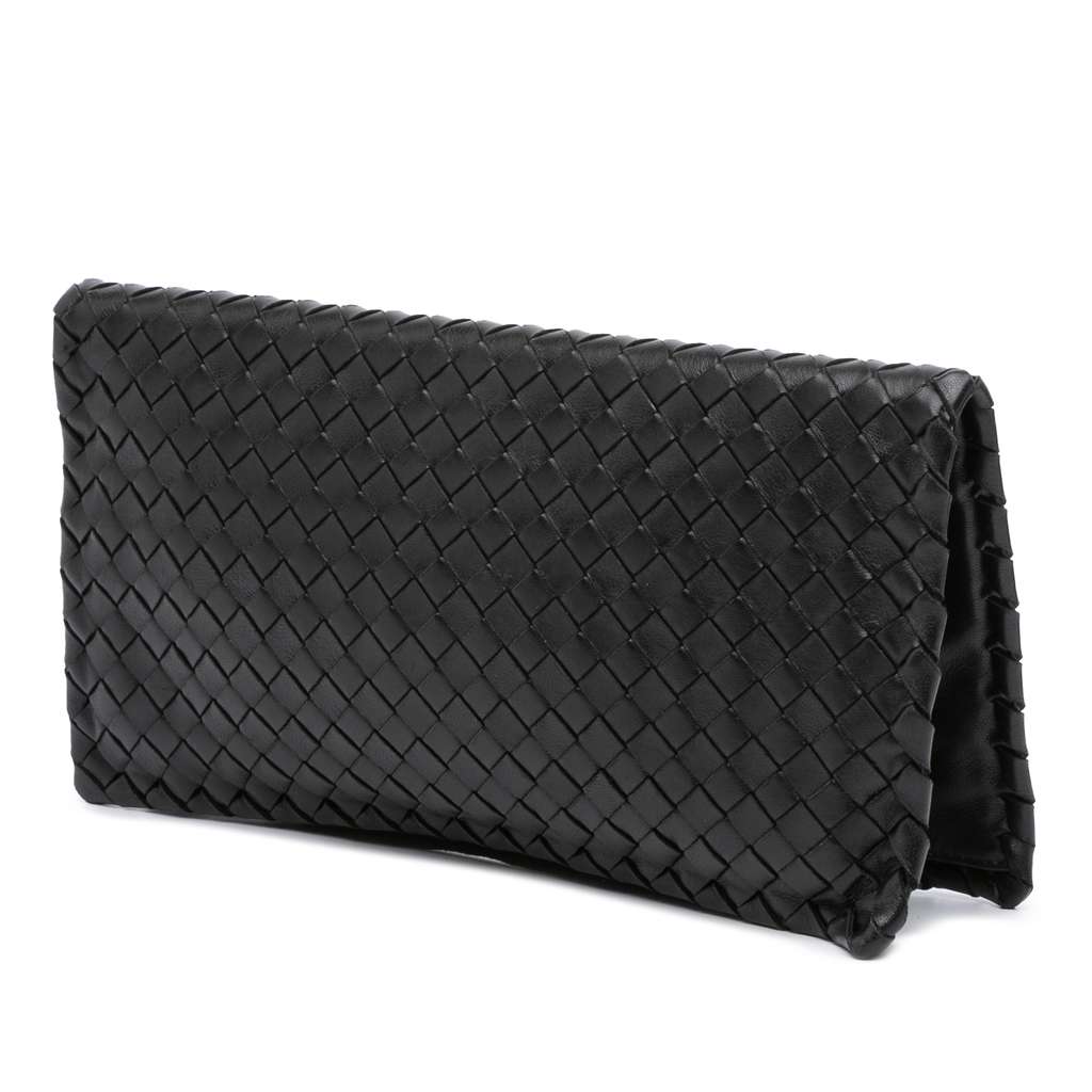Bottega Veneta Nappa Intrecciato Turn Lock Clutch - Back view