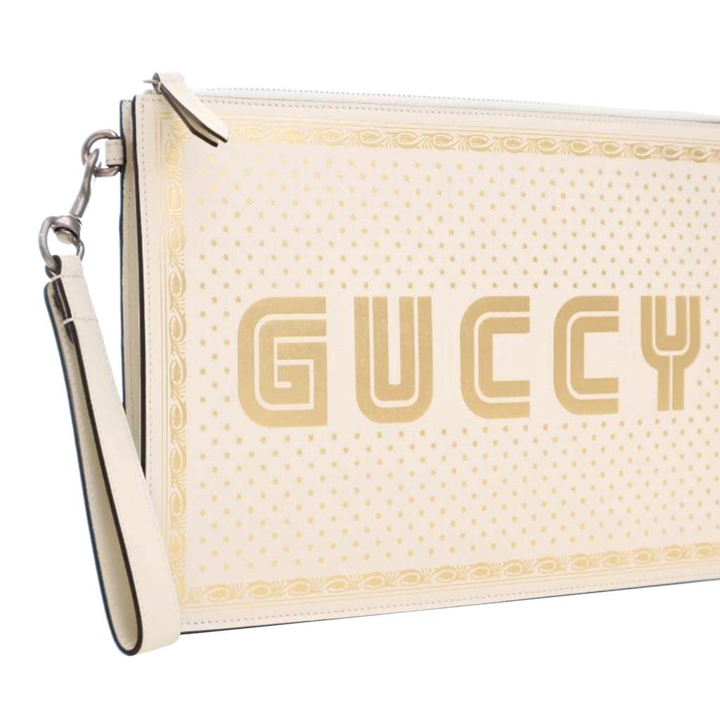 Gucci Leather Guccy Sega Clutch - Detail 1