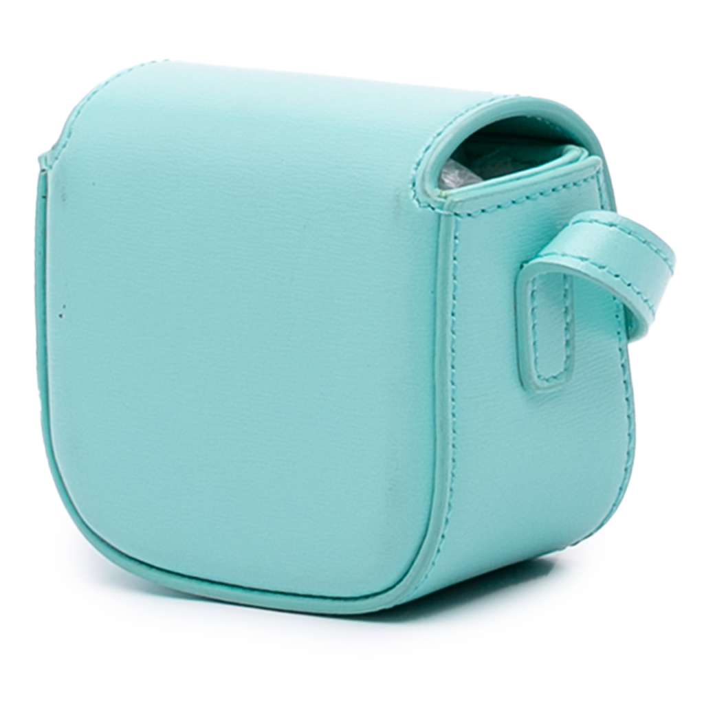 Celine Leather Triomphe AirPods Case with Strap - Back view