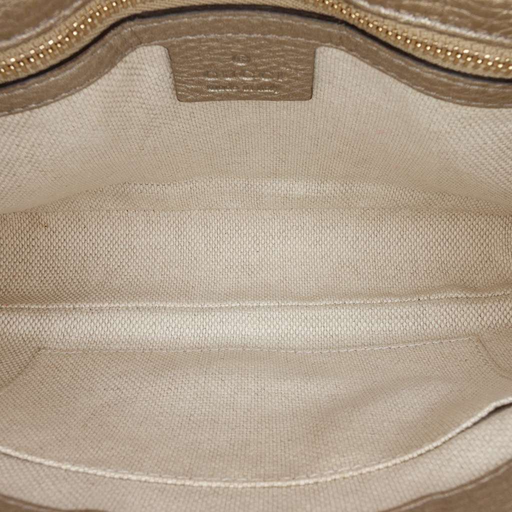 Gucci Medium Metallic Leather Soho Chain Flap Crossbody - 4