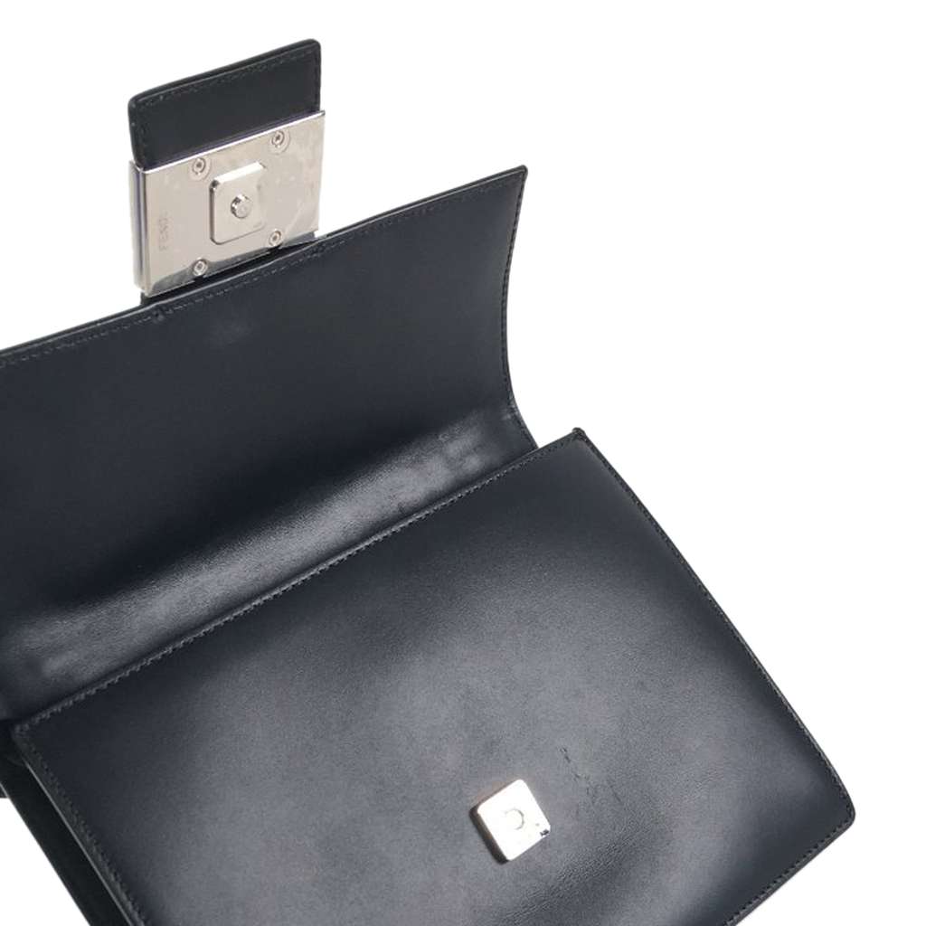 Fendi Calfskin and Canvas FF 1974 Flat Baguette Crossbody - Image 15