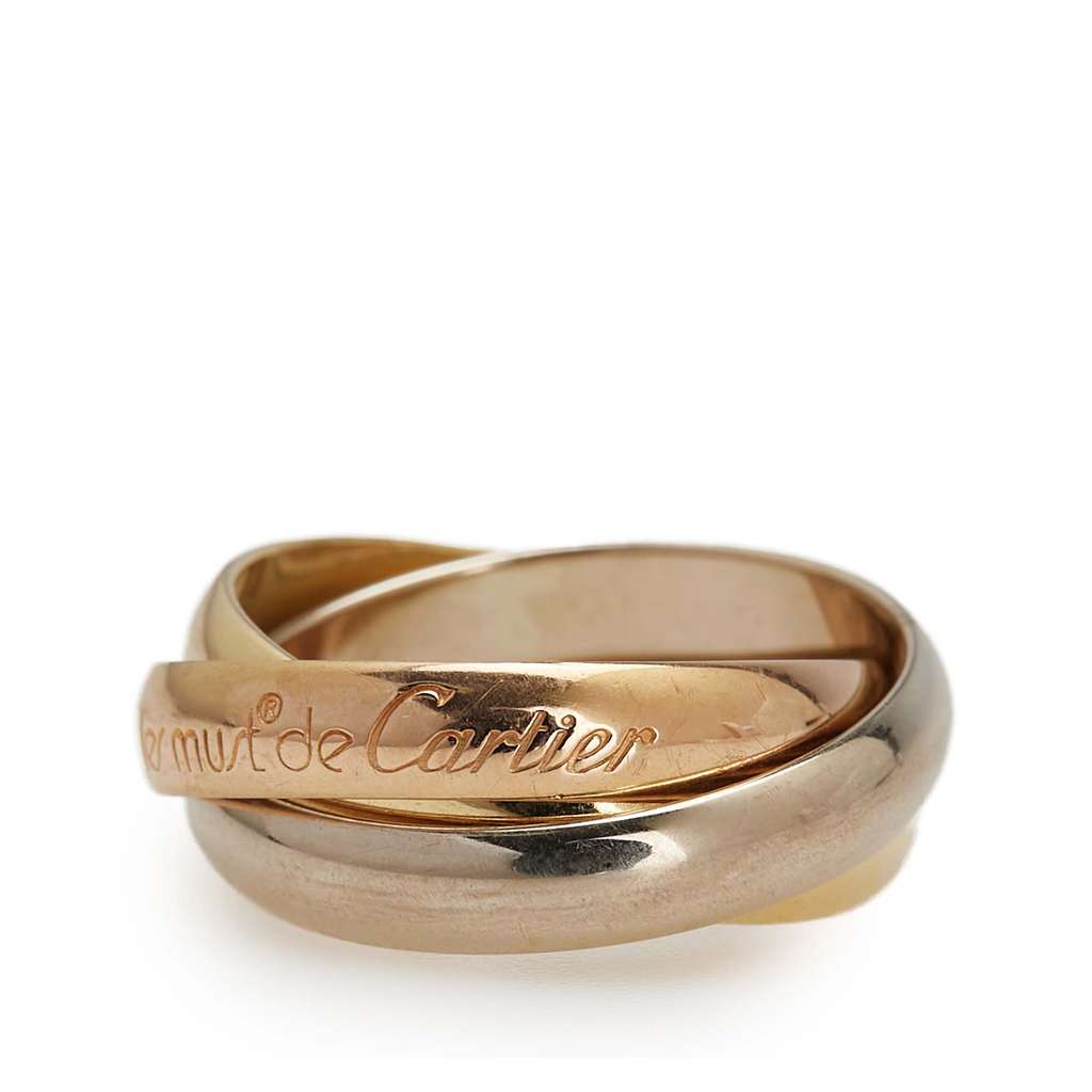 Cartier 18K Tricolor Gold Classic Trinity Ring - Back view