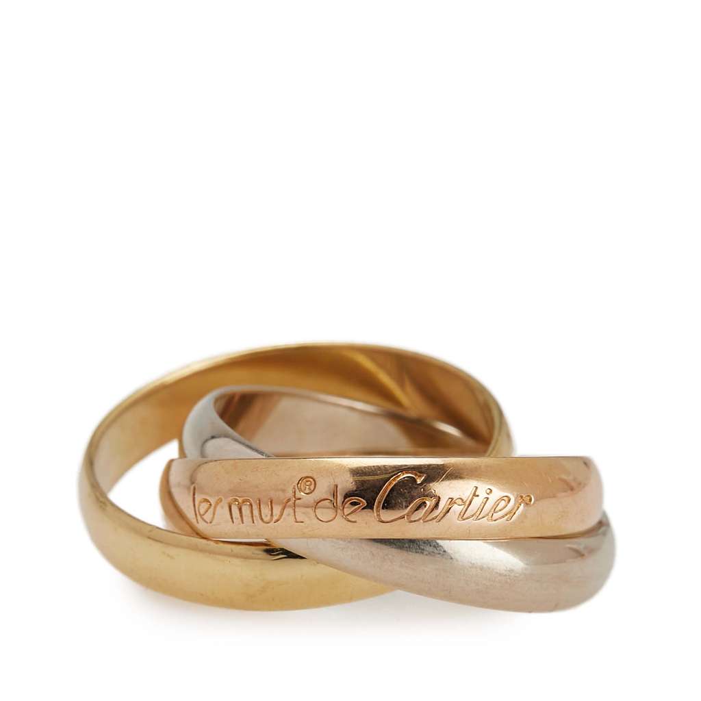 Cartier 18K Tricolor Gold Classic Trinity Ring - Detail 1